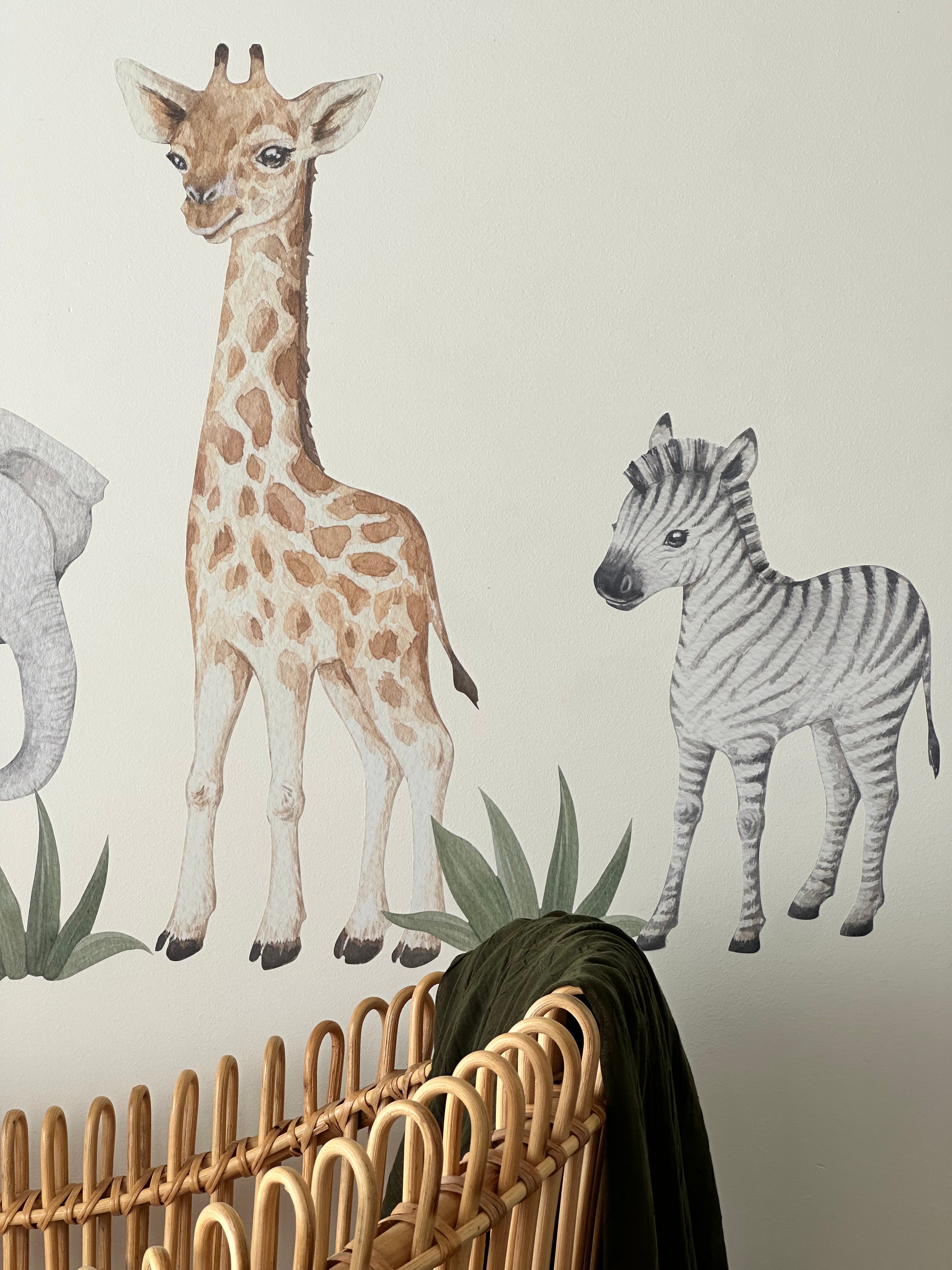 Baby Safari Animal Nursery Wall Decals