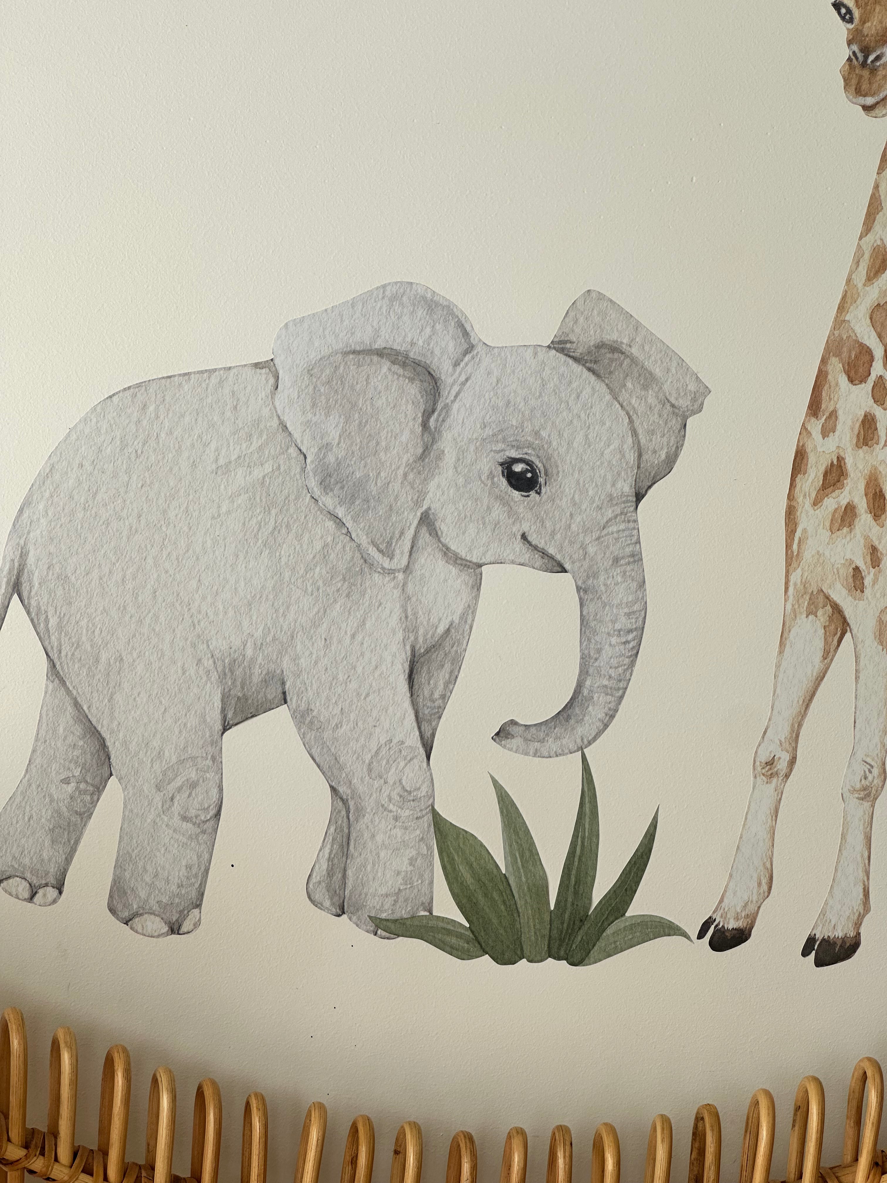 Baby Safari Animal Nursery Wall Decals