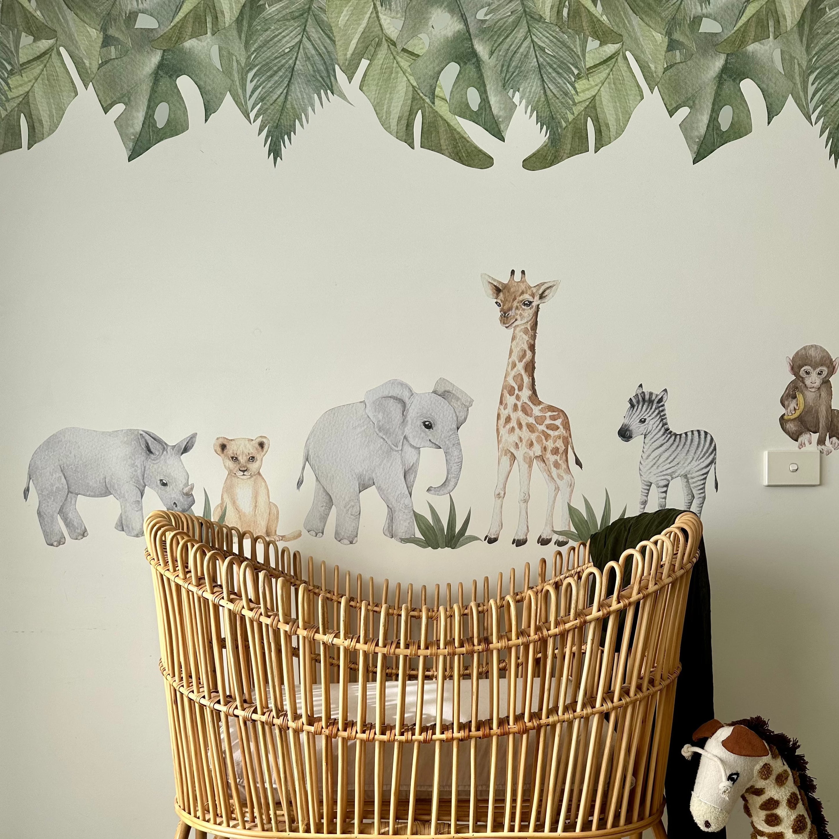 Baby Safari Animal Nursery Wall Decals