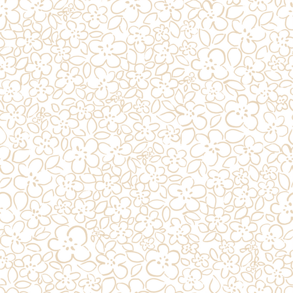 Iris Beige Dainty Floral Wallpaper
