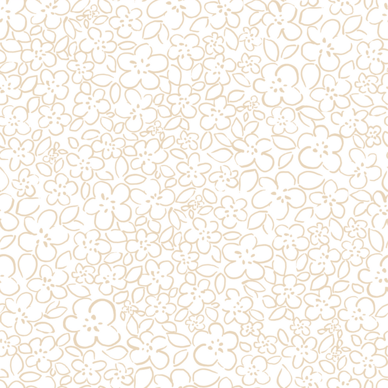 Iris Beige Dainty Floral Wallpaper