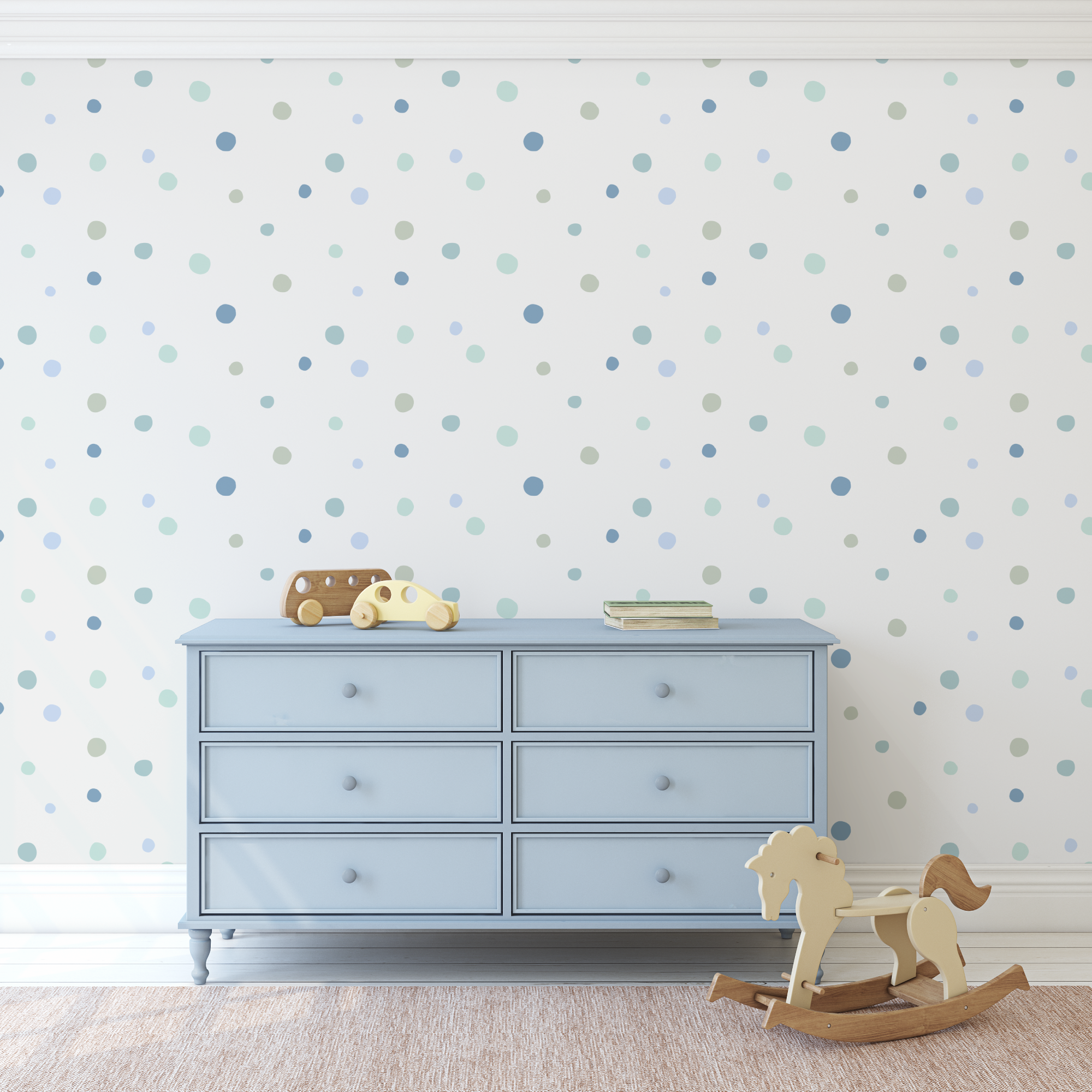 Cool & Calm Blue Spot Wall Decals