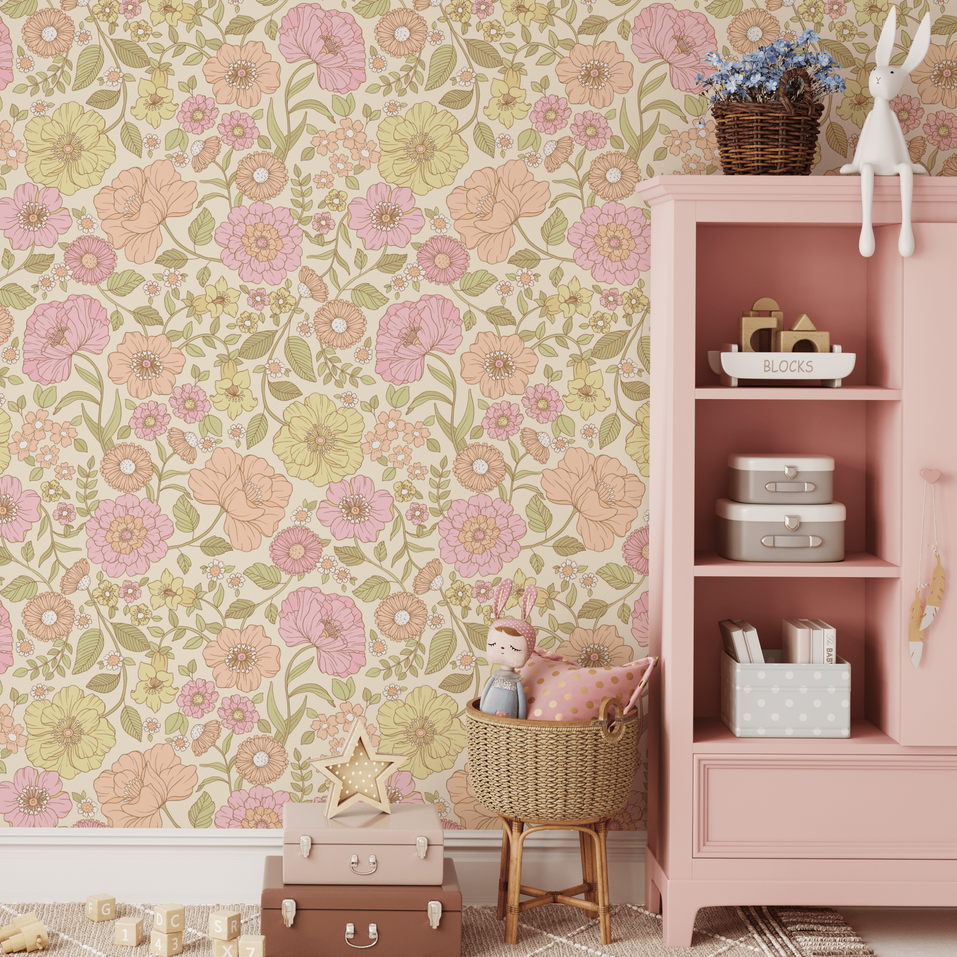 Juliet Summer Brights Floral Wallpaper