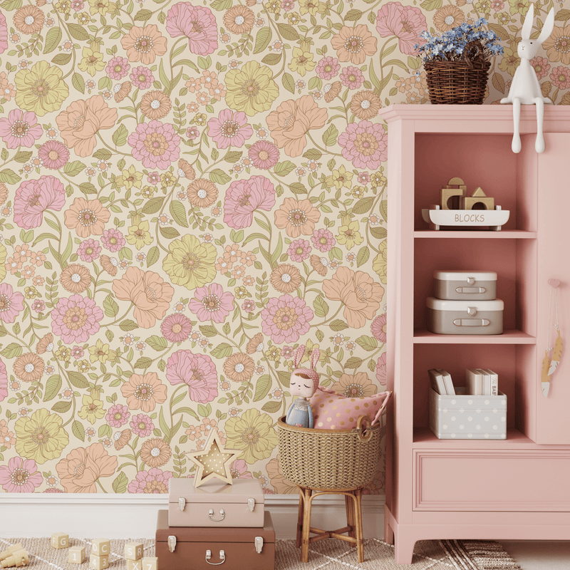 Juliet Summer Brights Floral Wallpaper