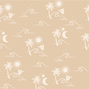 Malu Beige Beach Surf's Up Boho Wallpaper