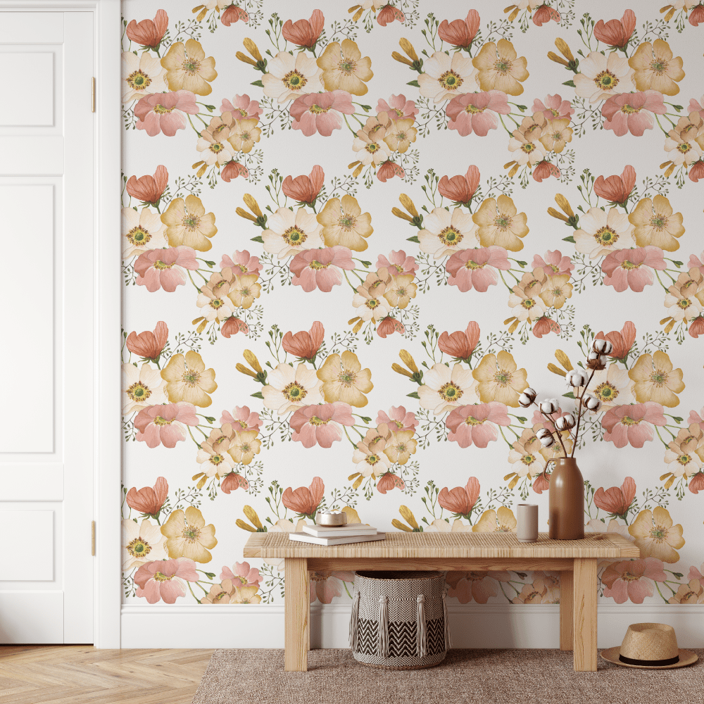 Marigold Vintage Bohemian Floral Wallpaper