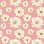 Pink Daisy Flower Retro Vintage Wallpaper