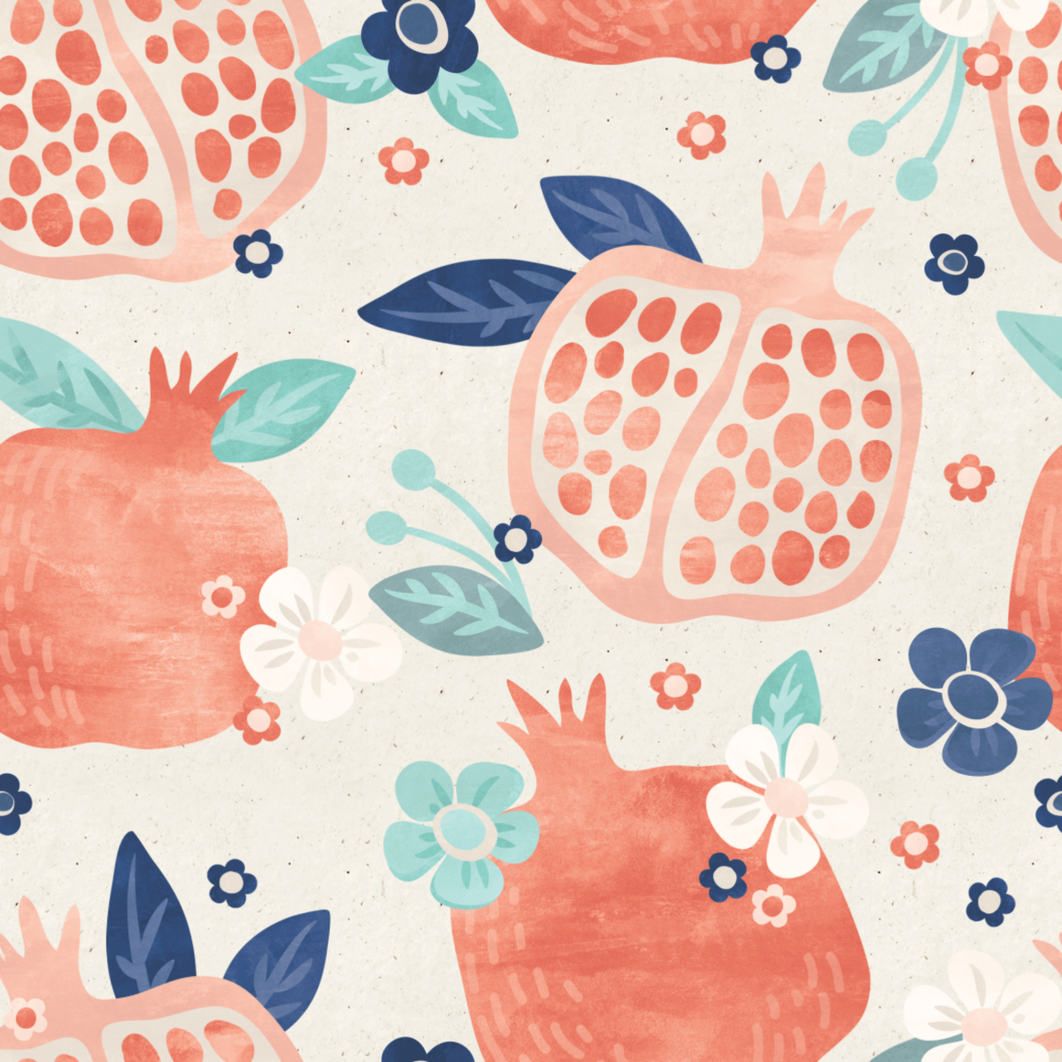 Pomegranite Fruit Wallpaper Mural