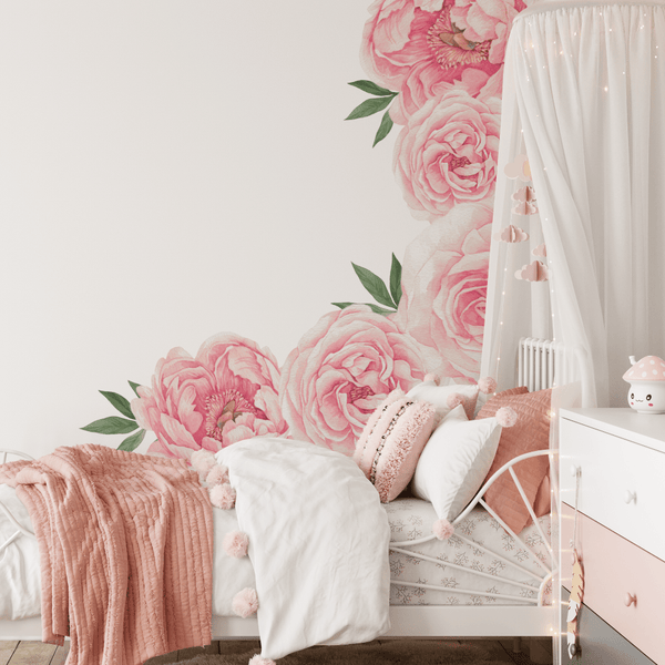 Peony Rose Wall Decals