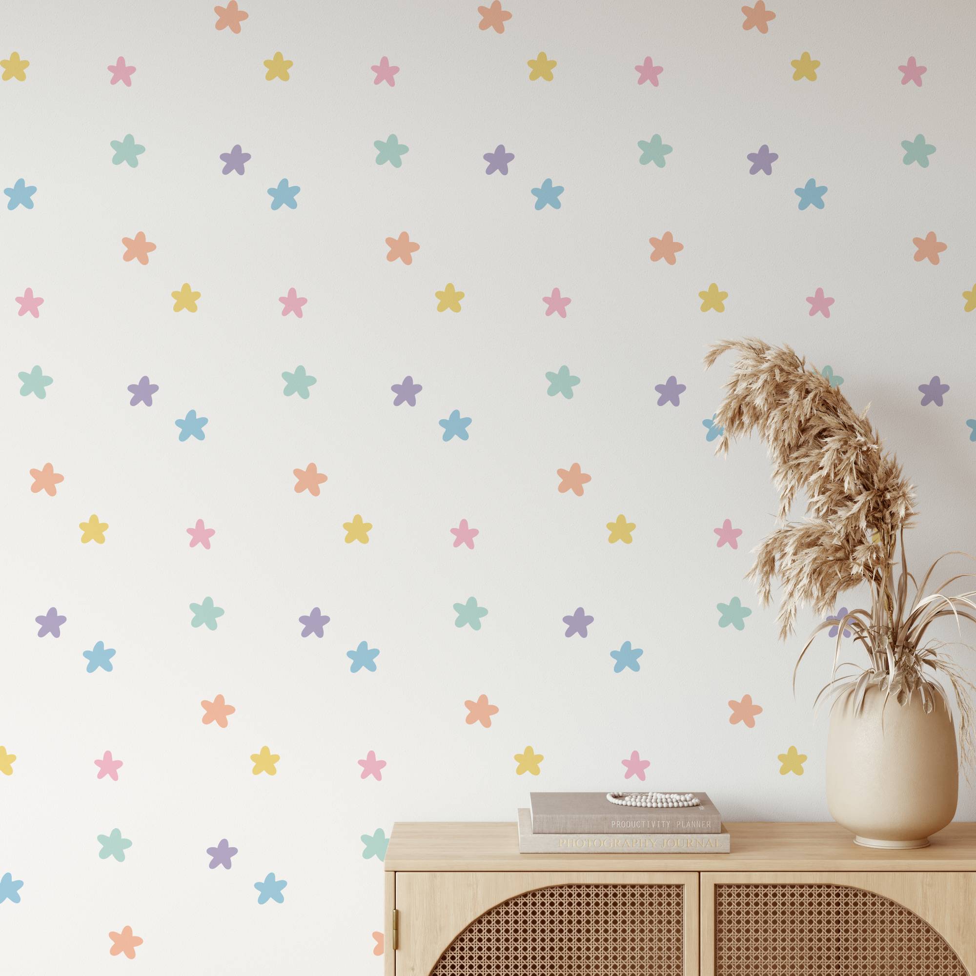 Danish Pastels Star Wall Decals (96pc set)