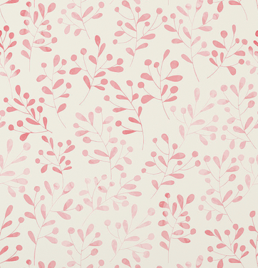 Sally Pink Foliage Farmhouse Wallpaper
