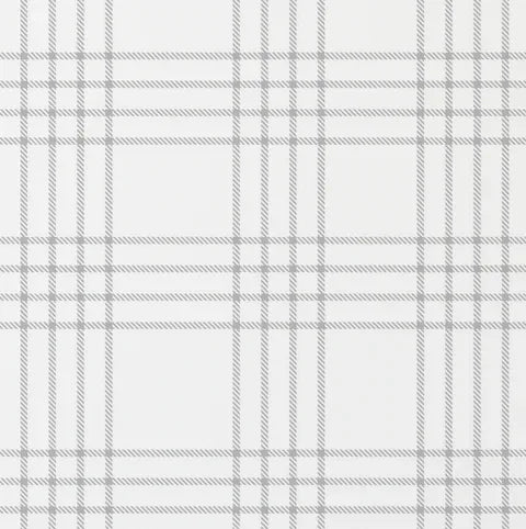 Alan Grey Plaid Farmhouse Wallpaper