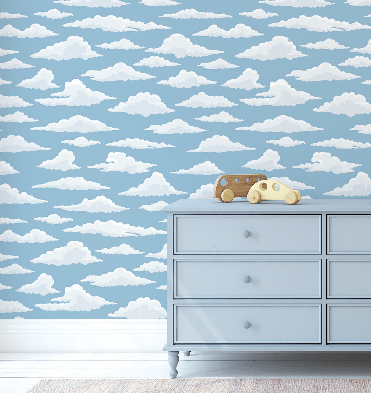 Aria Clouds Blue Sky Wallpaper