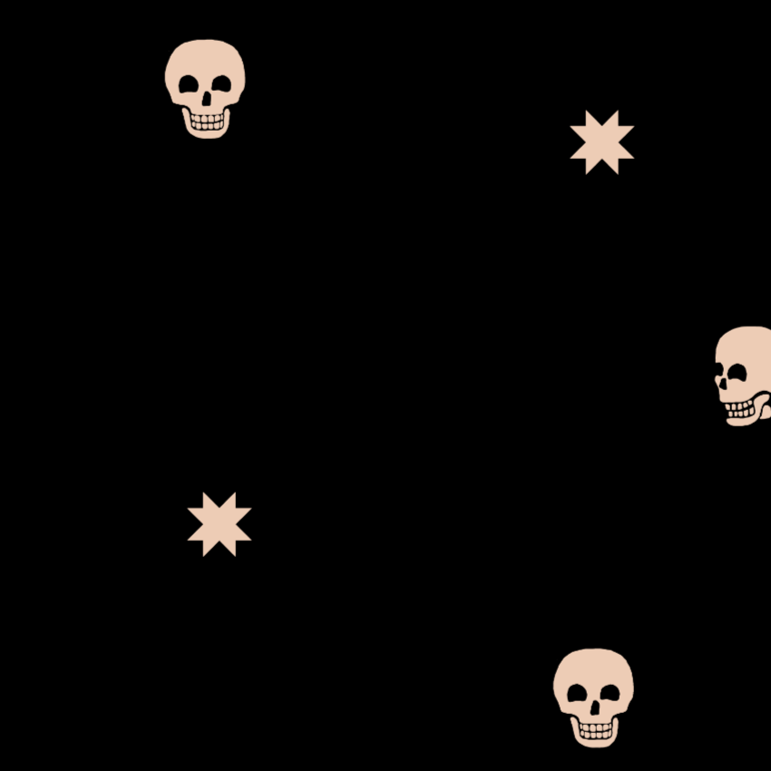 Black Skulls Self-Adhesive Halloween Wallpaper