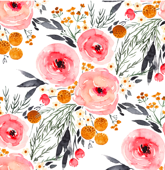 Anne Heritage Floral Wallpaper