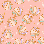 Sea Shell Boho Beach House Wallpaper