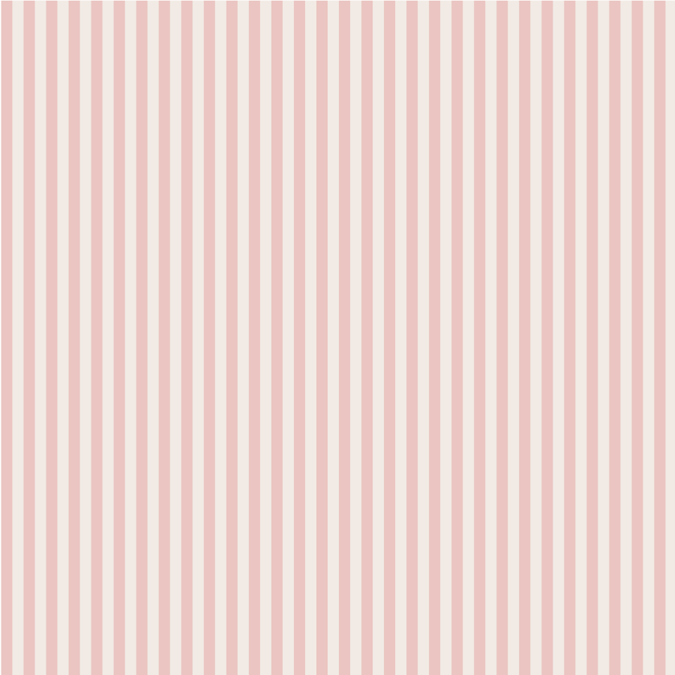 Close-up of Mini Stripes Pink wallpaper showing fine dusty pink stripes on white
