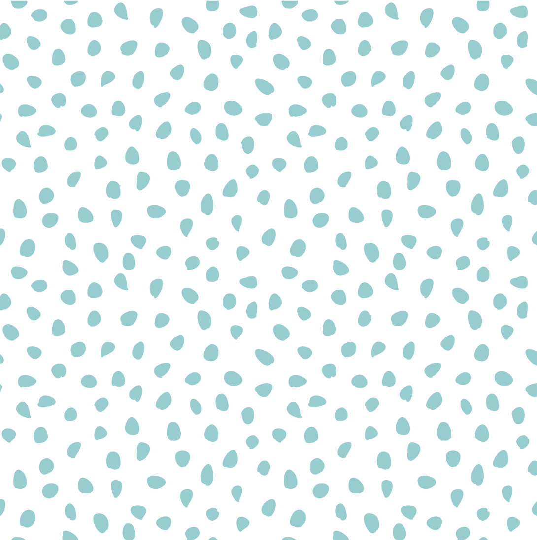Close-up of Seafoam Spots wallpaper showing scattered teal speckles on white