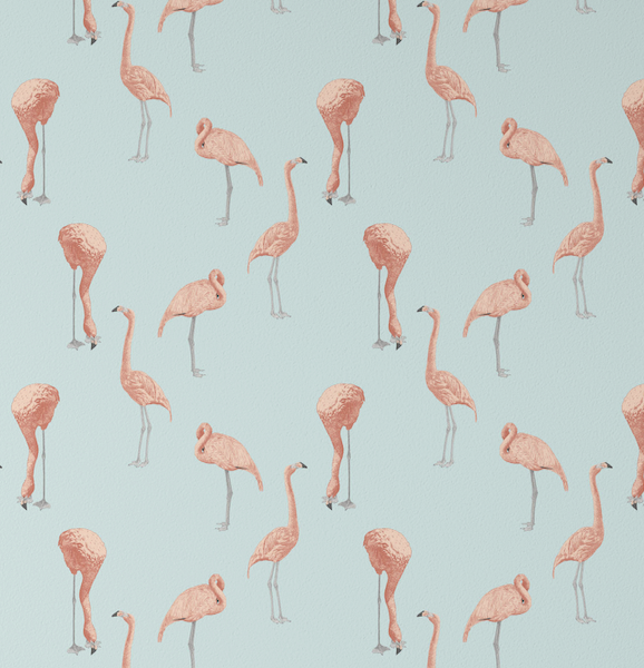Fleur Flamingo Wallpaper