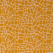 Giraffe Orange Patterned Wallpaper