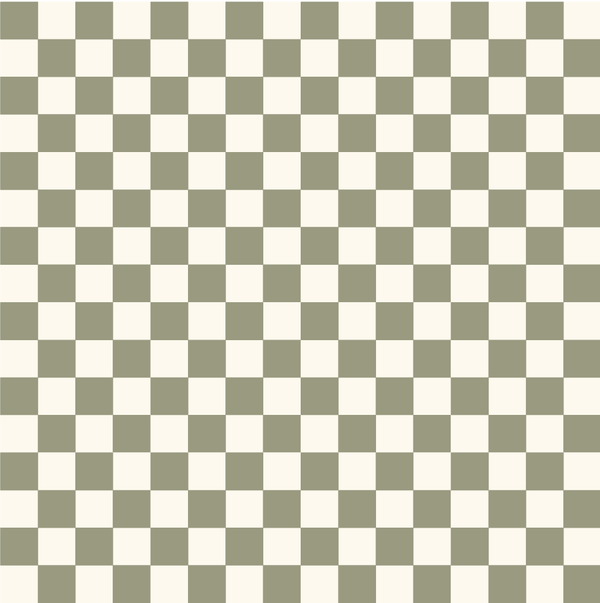 Small Check Olive Green Wallpaper