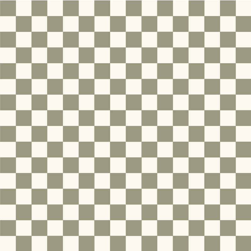 Small Check Olive Green Wallpaper