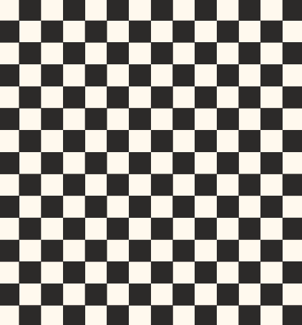 Close-up of the Small Checkers Black arch decal in black and white