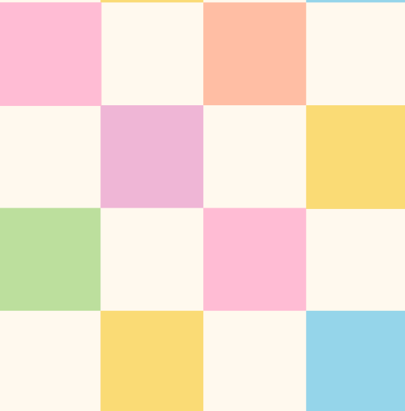 Danish Pastels Checkers Arch Decal