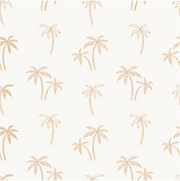 Andy Beige Tropical Palms Beachhouse Wallpaper