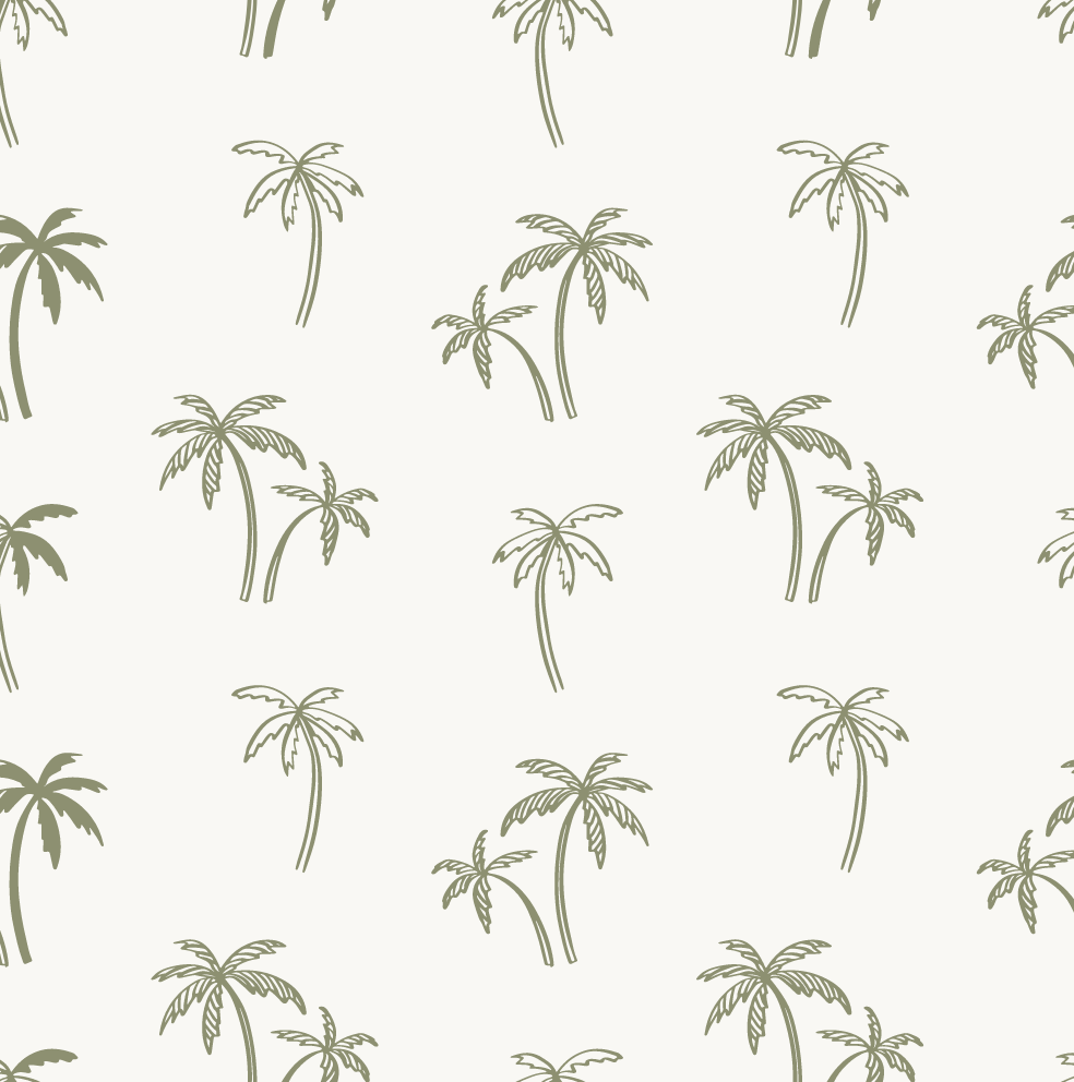 Andy Olive Tropical Palms Beachhouse Wallpaper