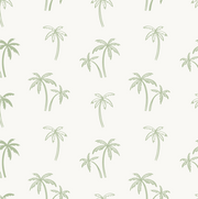 Andy Sage Green Tropical Palms Beachhouse Wallpaper