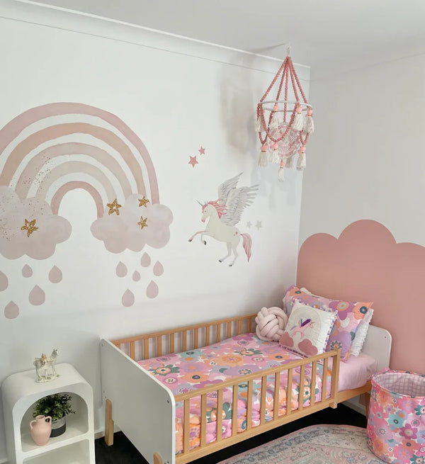 Jumbo Pink Rainbow Wall Decal