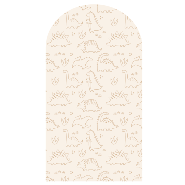 Darcy Dinosaur Beige Arch Decal