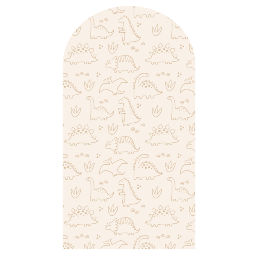 Darcy Dinosaur Beige Arch Decal