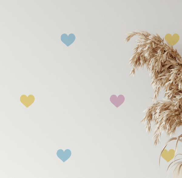 Danish Pastels Mini Heart Decals