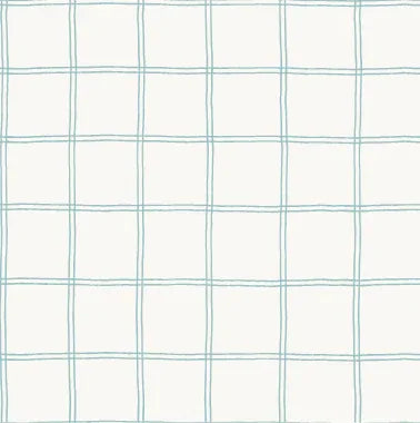 Austin Grid Seafoam Wallpaper