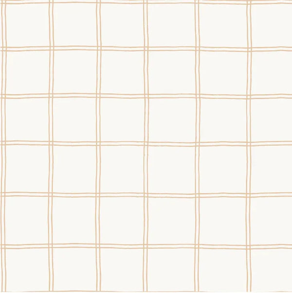 Austin Grid Beige Wallpaper