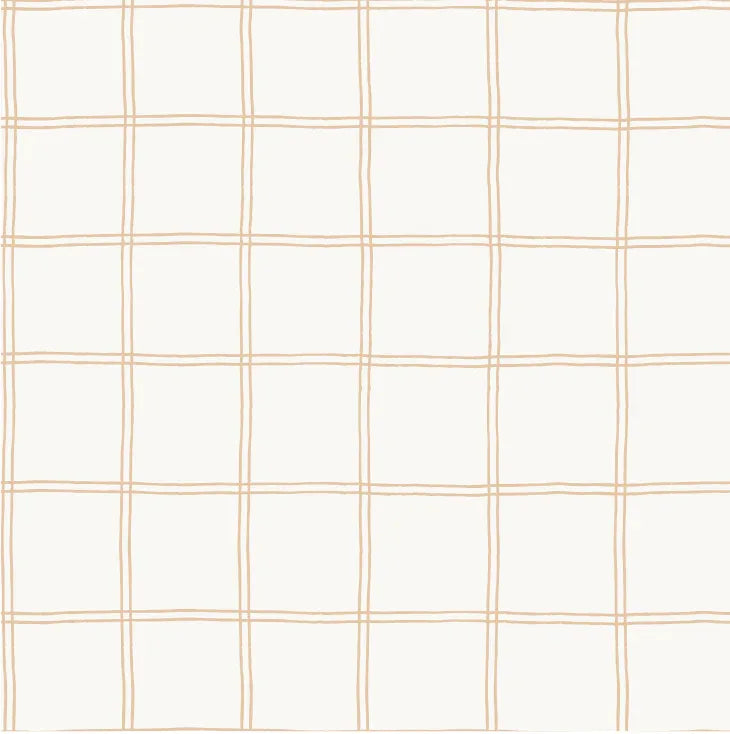 Austin Grid Beige Wallpaper