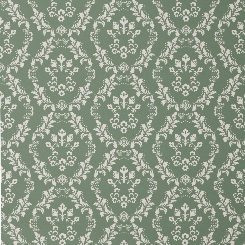 Agnes Green Heritage Rustic Farmhouse Wallpaper