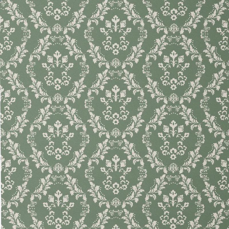 Agnes Green Heritage Rustic Farmhouse Wallpaper