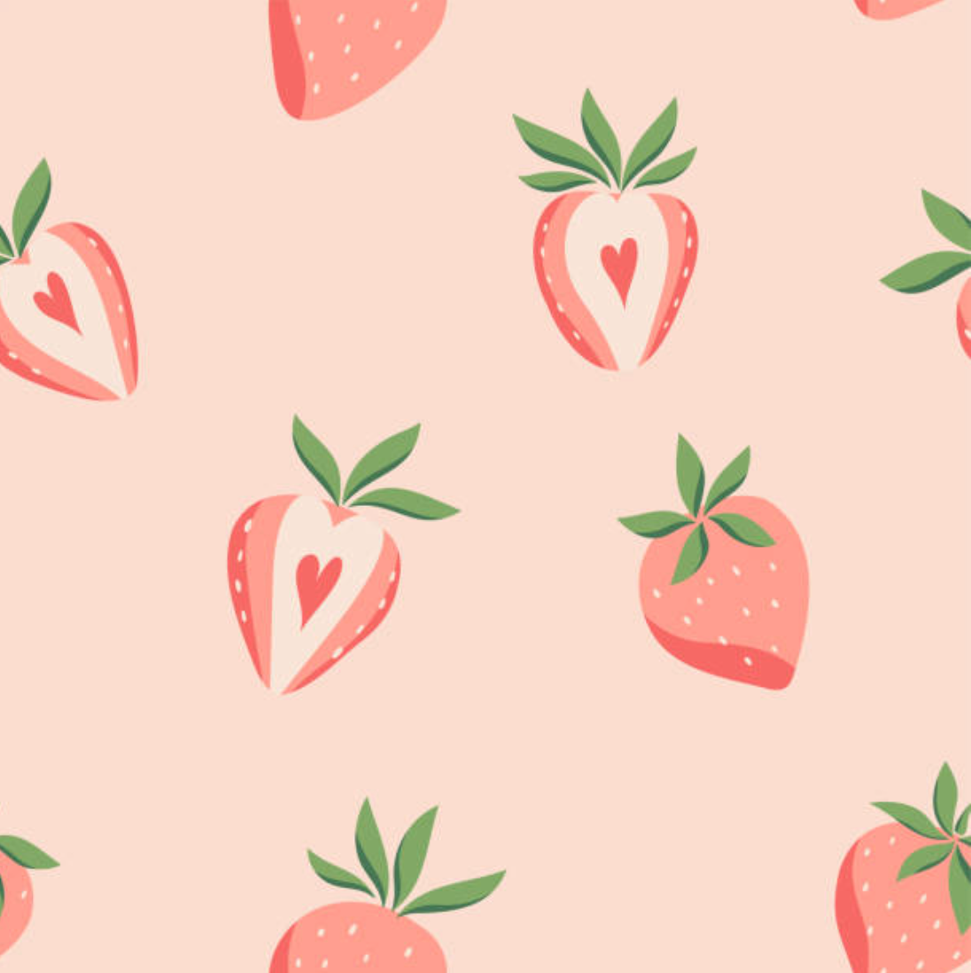 Close-up of the Strawberry arch decal showing red strawberries on pink