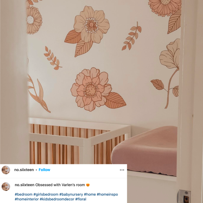 Allie Boho Flower Wall Decals