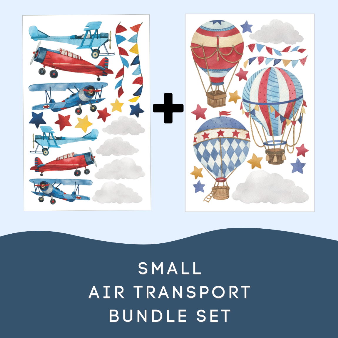 Airplane + Hot Air Balloon Decal BUNDLE PACKS