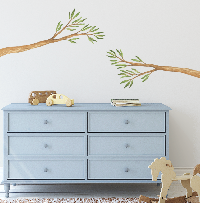 Australian Gum Tree Branch & Koalas Wall Decals