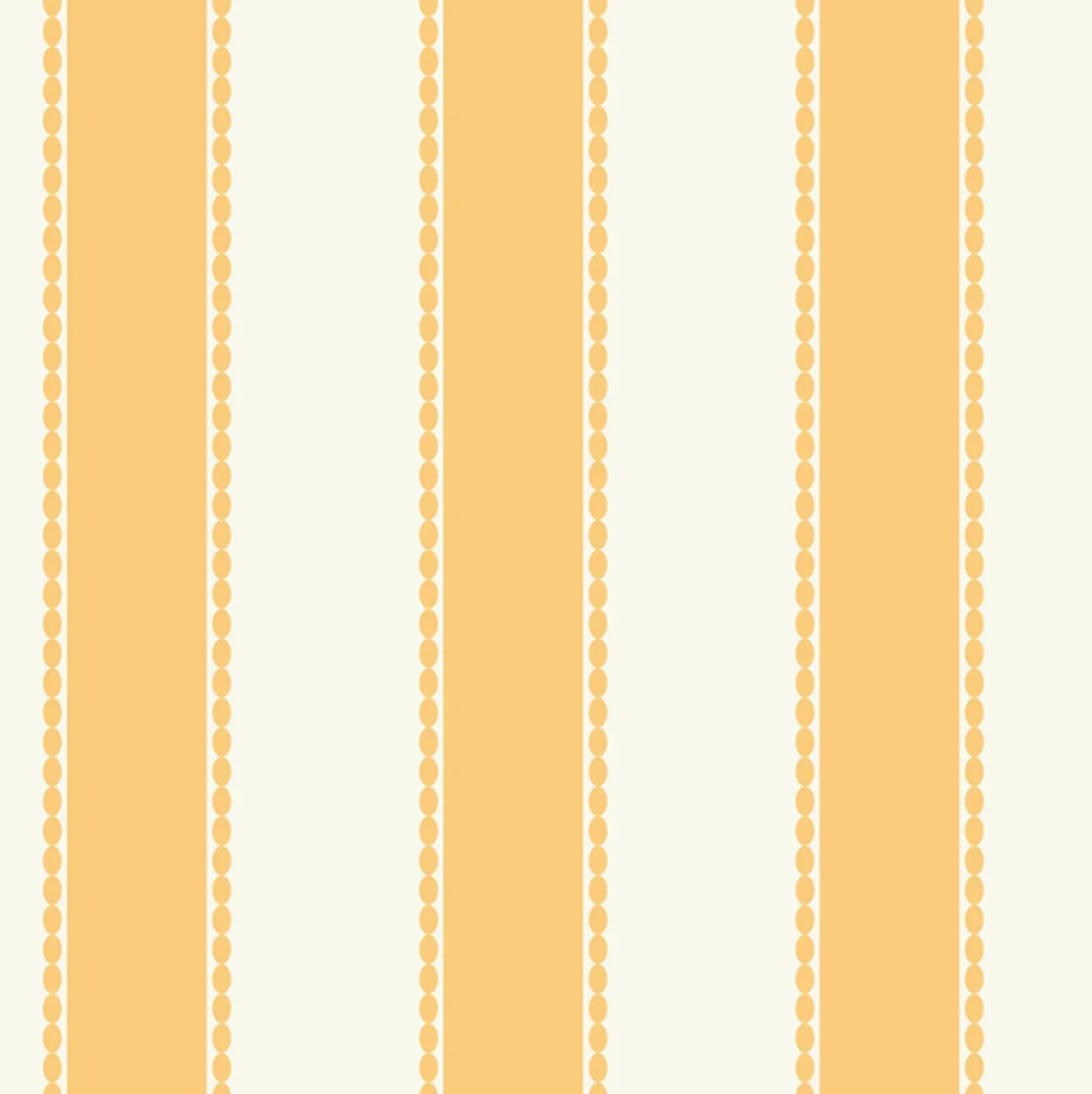 Close-up of Henrietta Butterscotch Stripes wallpaper showing golden stripes on cream