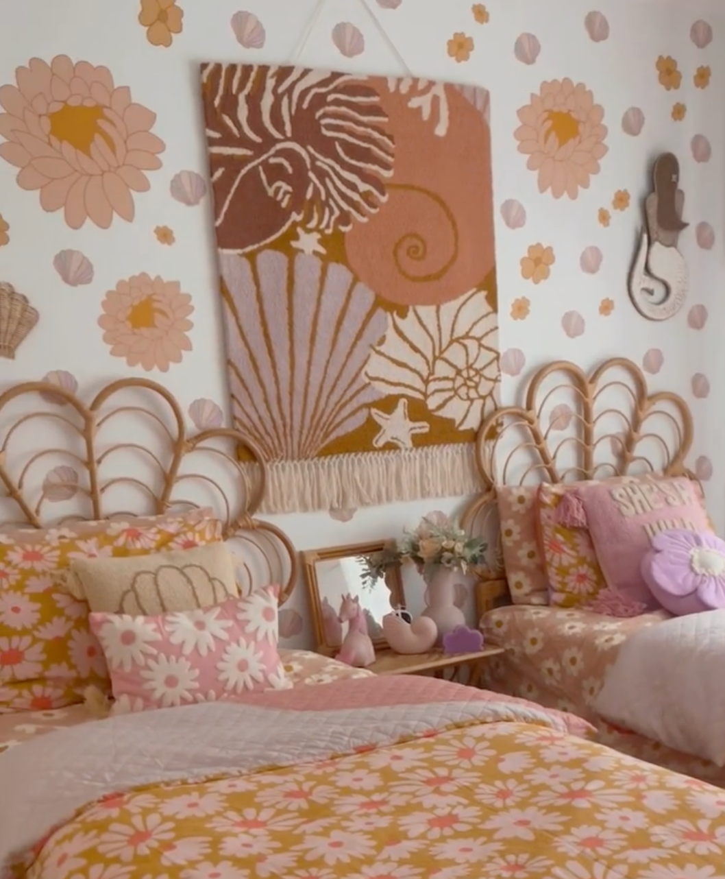 Indigo Flower Wall Decals