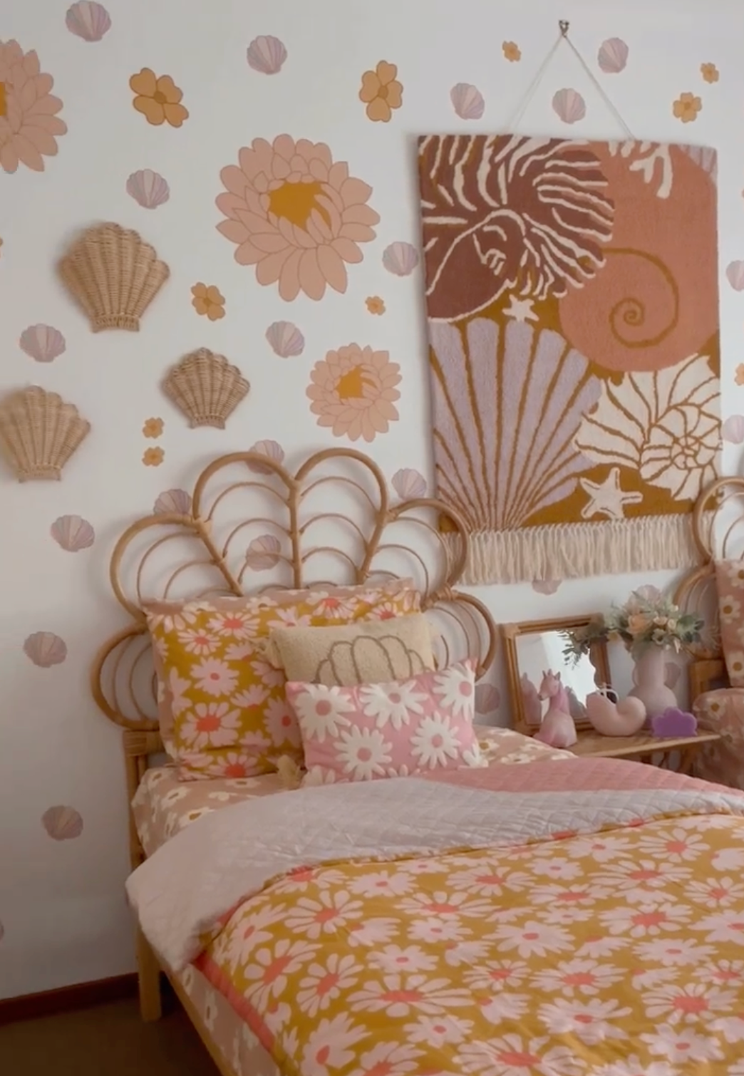 Indigo Flower Wall Decals