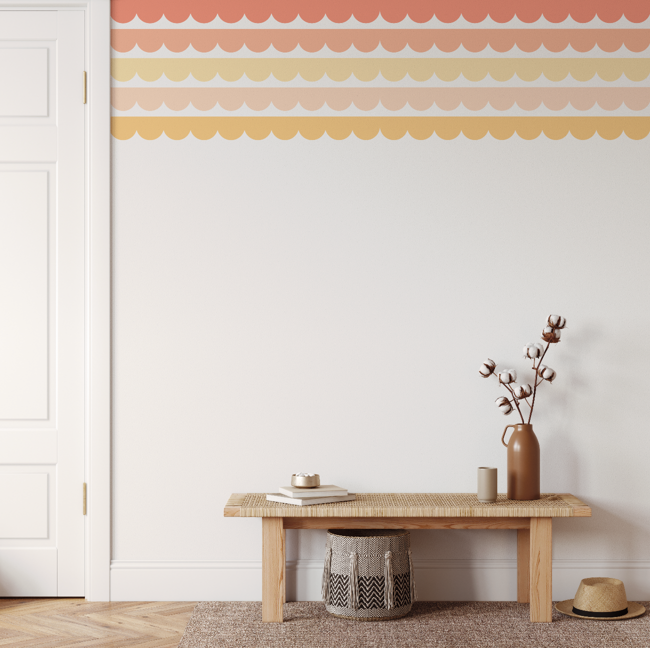 Scalloped Wall Trims (10cm/15cm/30cm High) - Sunset Sprinkles