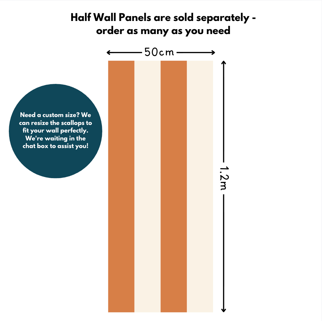 Half Wall Panels - Wide Stripe