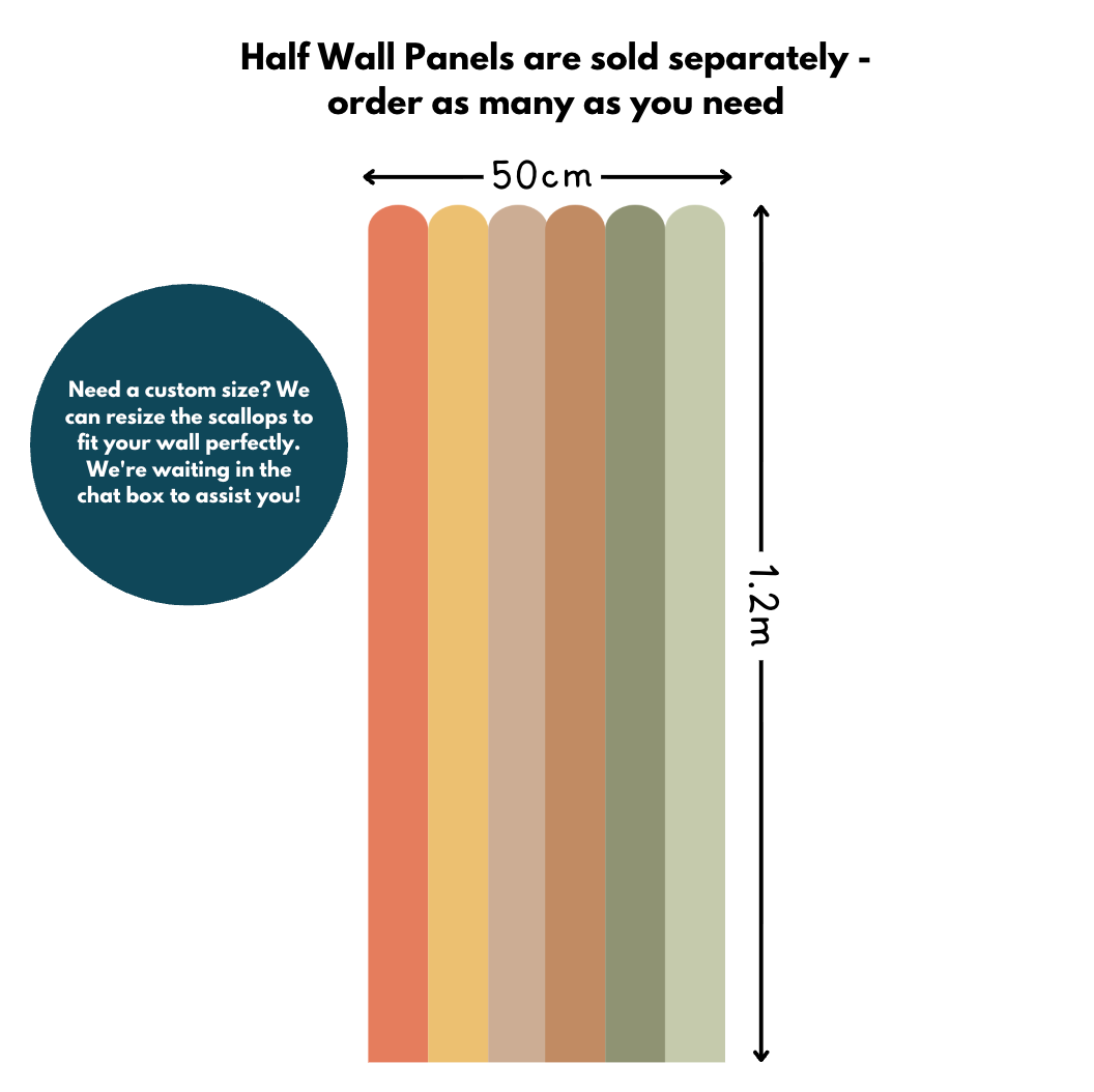 Half Wall Panels - Warm Earth